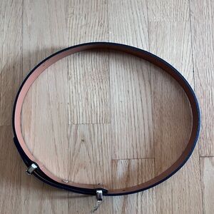 French Burguendy Leather Belt by Maison Boinet